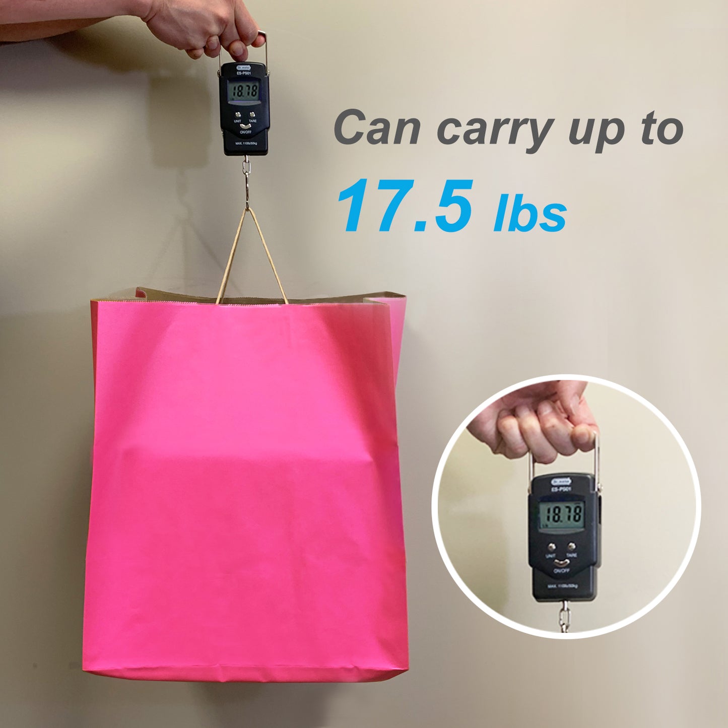 150 Pcs, Super Royal, 14x10x15.75 inches, Pink Kraft Paper Bags, with Twisted Handle